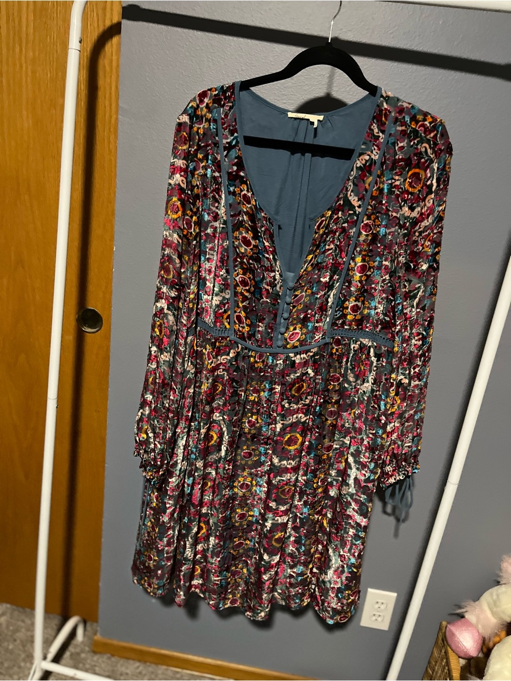 Floreat Boho Multi-Color Floral V-Neck Dress